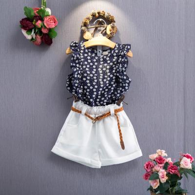 China New Design Casual Fashion Children's Clothing Kids Casual Sleeveless Babies Set for sale