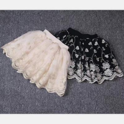 China Anti-wrinkle designer children clothing flower embroidery skirt girls tutu skirt luxury children for sale