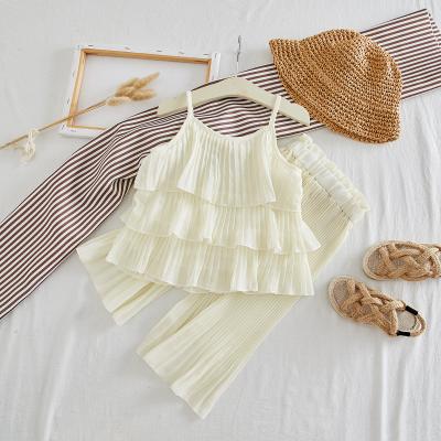 China Wholesale Children's Outfits Casual Sleeveless Comfortable Kids Girls 2 Piece Set Summer Girls Clothes Set for sale