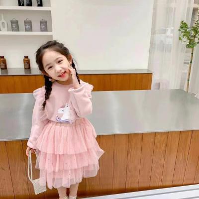 China Fashion Princess Party Set 2021 Kids Cotton Dress Casual Hot Selling Child Girl Dress Wearing Dress for sale