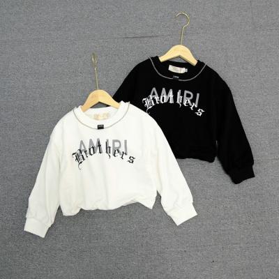 China Wholesale Custom Anti Shrink Solid Color Letter Printing Long Sleeve Round Collar Sweatshirt for sale