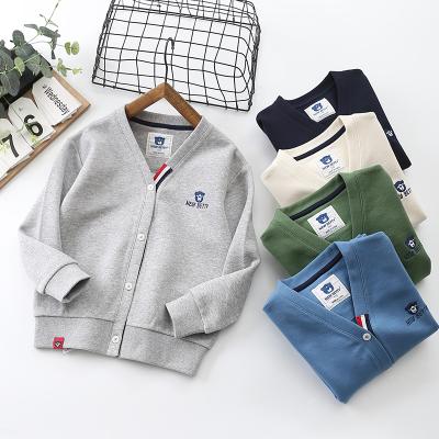 China New arrivald small children boy brand name button cardigan simple comfortable sweaters anti-shrink for sale