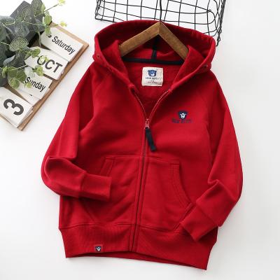 China High Quality Autumn Solid Color Kids Hoodie Pullover Sweatshirt Zipper White Kids Long Sleeve Anti-Shrink for sale