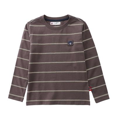 China Autumn and Spring Children's Wear Boys Stripe Long Sleeve Anti-Shrink Long Sweater Baby Knitted Crewneck Pullover Sweater for sale