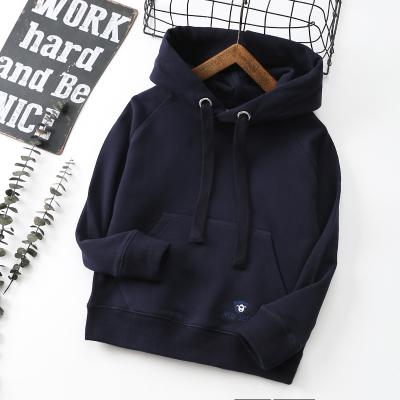 China Autumn anti-shrink fashion simple black comfortable pullover hoodies anorak for kids kids boys custom made for sale