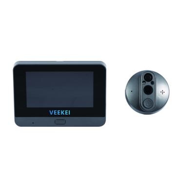 China Camera VEEKEI 4.3inch LCD Display Touch Screen Built-in Two Way Button Intercom Visual Door Bell Ring Doorbell Call Camera for sale