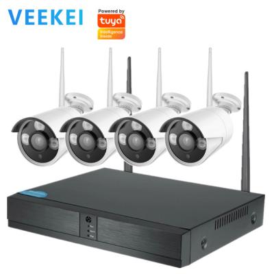 China Outdoor Wireless NVR veekei cctv security camera system with nvr 1080p 4ch 8ch best home cctv system for sale