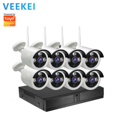 China NIGHT VISION veekei cctv camera system wifi home outdoor surveillance system with nvr 1080p 4ch 8ch wireless outdoor waterproof camera for sale