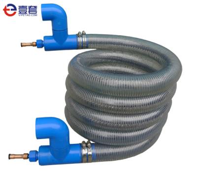 China Hot Selling Hotels Spiral Coiled Tube In Coaxial Tube Heat Exchanger Water To Freon Heat Pump Water Heater Condenser Or Evaporator for sale