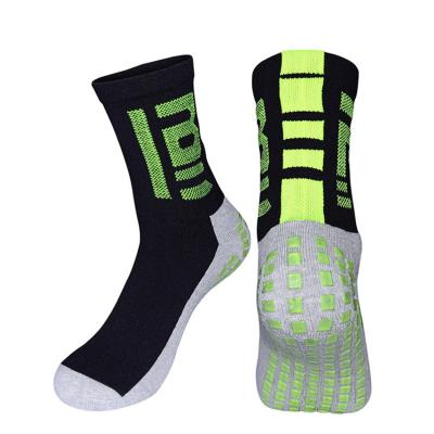 China Breathable Wholesale Custom Crew Socks Youth Football Soccer Socks OEM Logo Stocking Cotton Athletic Nonslip for sale