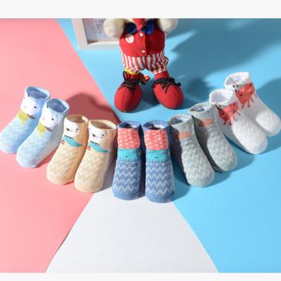 China Cartoon Antibacterial Solid Animals Knit Baby Socks 3d Soft Toddler Cotton Organic Designer Non Slip Newborn Baby Socks For Girls for sale