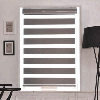 China UV Protection Automatic Modern Blackout One Touch Vision Zebra Blinds for sale