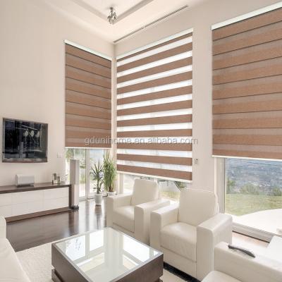 China Blackout UV Fabric Protection Manual Zebra Roller Blind Window Curtain for sale