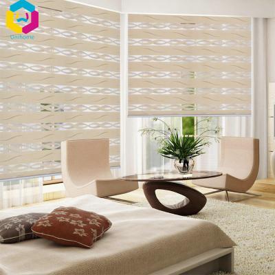 China UV Protection Jacquard Double Layer Sunscreen Zebra Roller Shade for sale