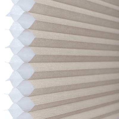 China Heat protection and 38mm double cells energy-saving electric motorized honeycomb blinds for sale