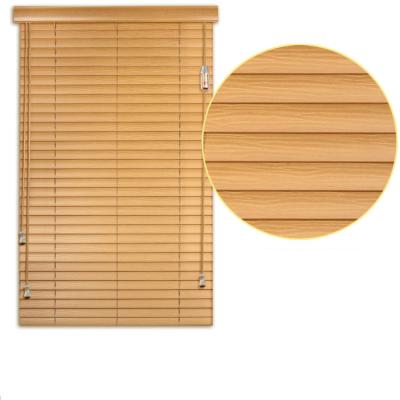 China UV Protection Heat Insulated 40mm PVC Waterproof Faux Wood Foam Venetian Blinds for sale