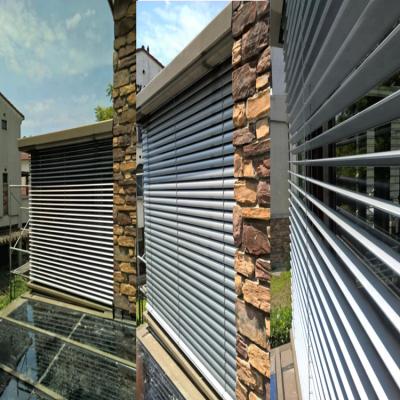 China Corrosion Motorized External Venetian Louver Exterior Aluminum Blinds for sale