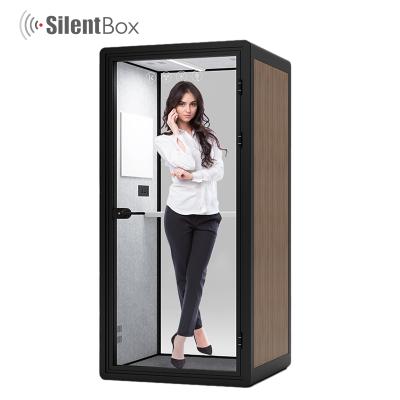 China Free Standing Bachelor (Other) Office Sound Proof Adjustable Personal Space Telephone Booth Free Standing Telephone Booth For Sale for sale