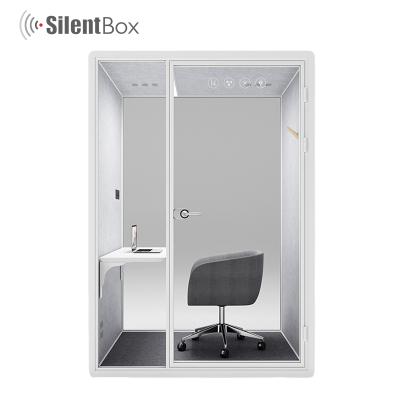 China (Other) Customized Indoor Adjustable Privacy Office Desk Soundproof Sound Insulation Phone Booth Quiet Phone Booth for sale