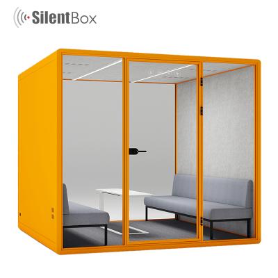 China (Other) Adjustable Modern Sound Proof Silence Work Booth Phone Booth Study Work Pod Recording Booth Acoustic Soundproof Studio for sale