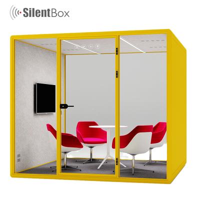 China 6 Person Adjustable Modern Sound Proof Private Office Meeting Soundproof Work Booth Movable Silence Booth (Other) for sale