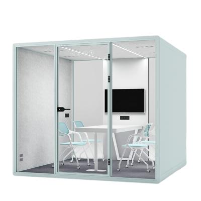 China Small 6 Person Adjustable Private Conference Cabin (Other) Office Privacy Acoustic Soundproof Telephone Booth For Sale for sale