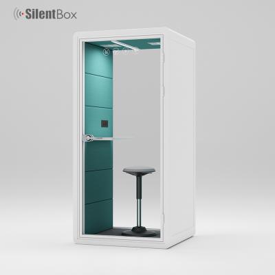 China (Other) Mini Phone Booth Telephone Cabin Adjustable Sound Isolation Booth For Privacy Office Working Room 1 Person Meeting Pod for sale