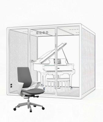 China Rotation Swivel Chair For Pod Soundproof Music Meeting Office Booth Sound Proof Booth for sale