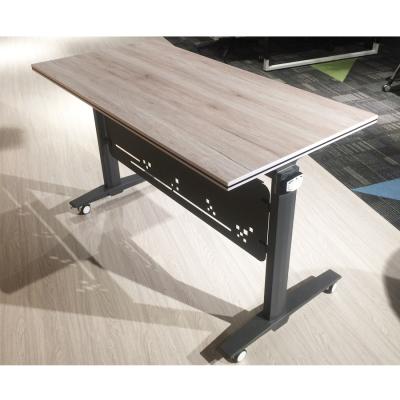 China MDF Foldable Foldable Table Top Training Desk With Casters for sale