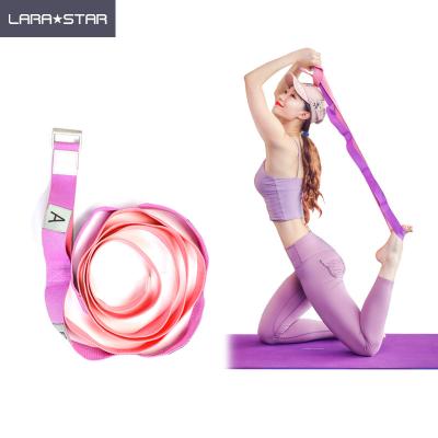 China Durable Stretching Band Lacing Back Yoga Stretching Belt Pilates Band Stretch Pull Rope for sale