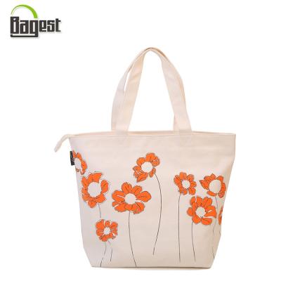 China Full Printing Cotton Handled 10oz Canvas Bag Tote Shopping Bag for sale