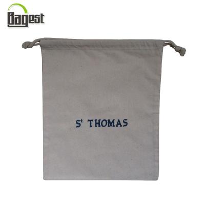 China Drawstring 140 Gsm Natural Cotton Drawstring Bags With Customized Printing for sale