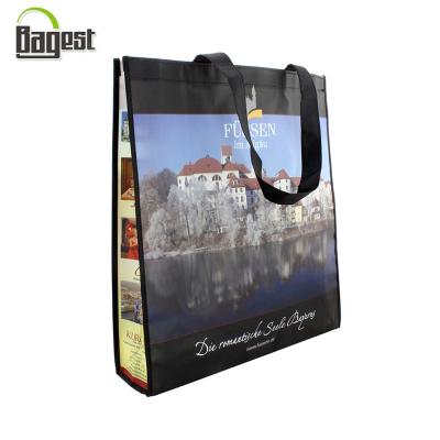 China Full Color Printed Laminated Gift Bag CMYK PP Non Woven Bag for sale