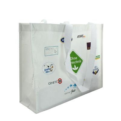 China GRS Recyclable Water Bottle Recycled Pet Dot Bonded Silk Screen Printing RPET Bag for sale