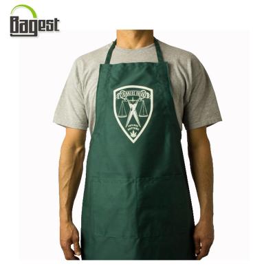 China Gift Logo Printed Promotional Kitchen Cooking Apron With Pocket for sale