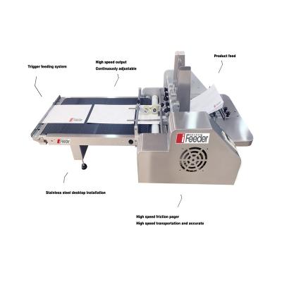 China Packing Bag Feeding Through Paginations Single High End Desktop Small Stainless Steel Trigger Conveyor Friction Feeder for sale