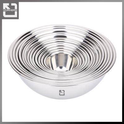 China Stocked Stainless Steel Nesting Mixing Bowl Set - Direct Order Stainless Steel Tableware Kitchen Tools Salad Bowl Set Large Serving Bowl for sale