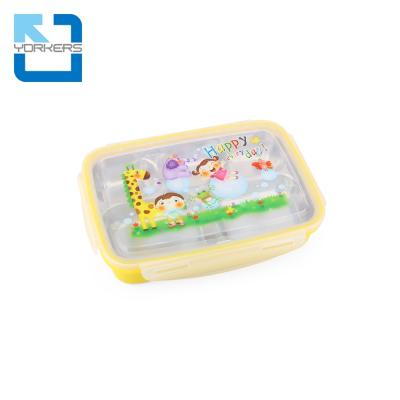 China Freshness Preservation 5 Compartment Stainless Steel Lunch Box And Kids Lunch Box for sale