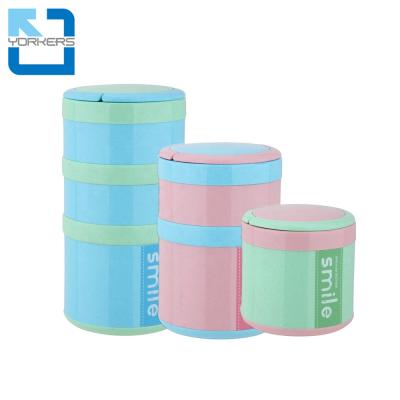 China Eco - Friendly Stackable Freshness Preservation Tiffin Stainless Steel Lunch Box Containers For Office Workers for sale