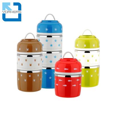 China Fashionable Freshness Keeping School Style Tiffin Containers Stainless Steel Food Bowl for sale