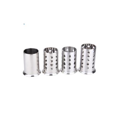 China Sustainable Stainless Steel Cylinder Hotel Utensil Cart Stainless Steel Kitchenware Supplies for sale