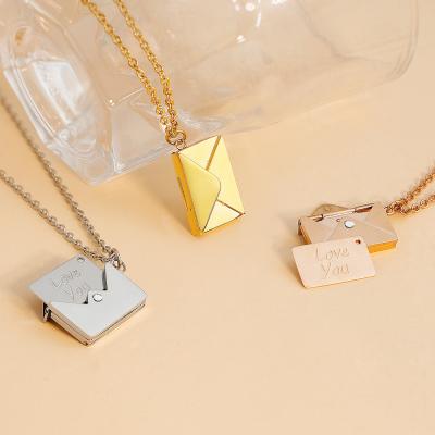 China CLASSIC Lady Titanium Steel Clavicle Chain Fashion Necklace Wrap Pendant New Products Custom Writing Jewelry for sale