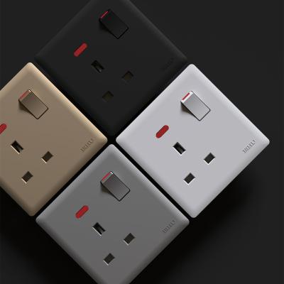 China Source Factory Residential / Multipurpose Color Customize Hot Sale Wall Switch Socket UK Standard Socket 13a New Design for sale