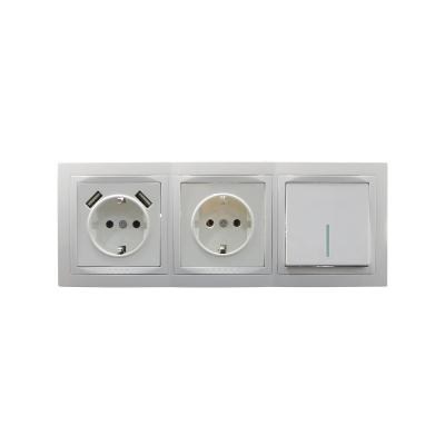 China Wall Switch EU PC OEM Switch Frames Electrical Socket Mechanisms Residential / Multi-Purpose Plastic Socket Standard Brand for sale