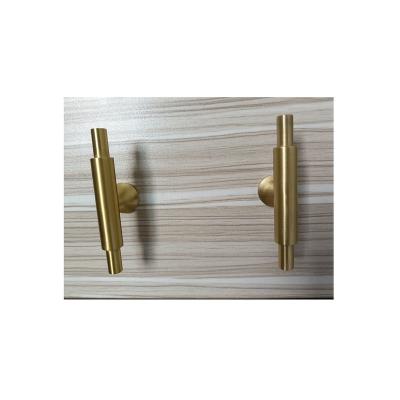 China Sterilization Drawer Nordic Brass Handle Wardrobe Cabinet Modern Simple Luxury Pure Copper Door Handle for sale