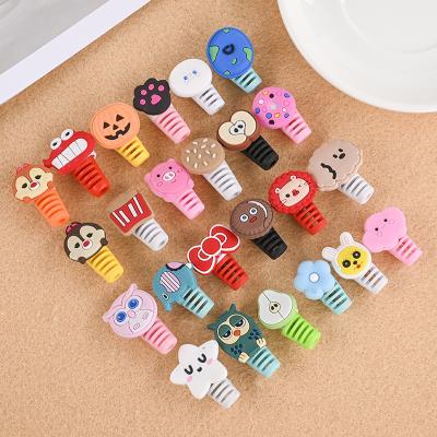 China Mobile Phone Cable Bite Cartoon Charger Animal Cable Sleeve For USB Data Wire Protective Cover Charging Case For Data Line Cable Winder Clip for sale