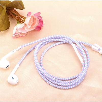 China Colorful 60CM Solid Selectable Cell Phone TPU Spiral USB Charger Cable Cord Protector Wrap Cable Winder For iPhone Samsung Data Cable for sale