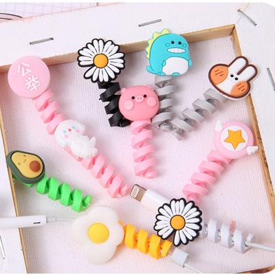 China Cute Lovely Cell Phone Cartoon Usb Protector Cable Case Clip For Iphone 6 plus 6s 7plus Cover Winder Cord Protector Wire Organizer for sale