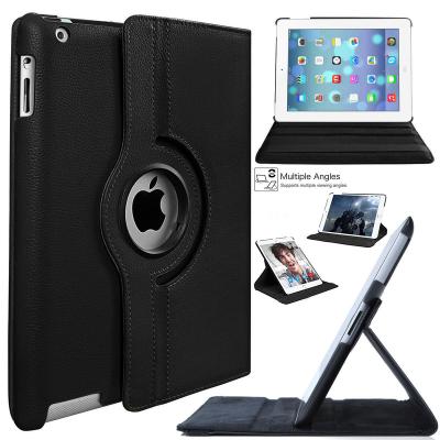 China New 360 Degree PU Rotating Platin Solid Color Leather Stand Case Cover For iPad 4 3 2 Mini Air 9.7 2018 for sale