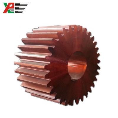 China Factory large diameter metal cast iron transmission part spur gear wheel for sale